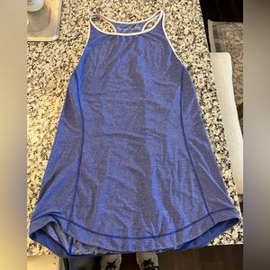 Royal blue heathered lulu lemons singlet size 8